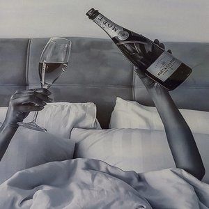 Woman in Bed Wall Art